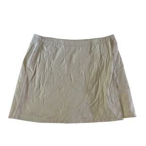 Vtg Y2K 2000s Beige Floral Embroidered Mini Skort Plus Size 22W Cottagecore